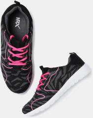 Hrx By Hrithik Roshan Black & Grey Woven Running Shoes women