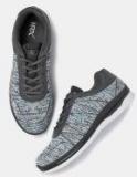 HRX By Hrithik Roshan Grey & Blue Woven Running Shoes