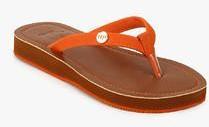 Hush Puppies Amber Orange Flip Flops women