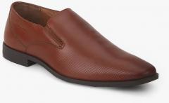 Hush Puppies Brown Textured Slip On Shoes men