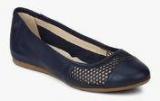 Hush Puppies Liza Heather Navy Blue Lazer Cut Belly Shoes Women