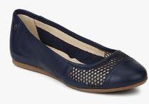 Hush Puppies Liza Heather Navy Blue Lazer Cut Belly Shoes women