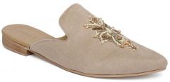 Imara Beige Embellished Mules women