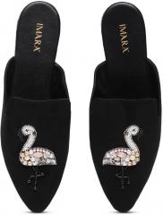 Imara Black Embellished Mules women