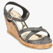 Inc 5 Grey Animal Print Wedges women