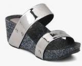 Inc 5 Silver Metallic Wedges women