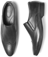 Invictus Black Textured Semiformal Slip Ons men