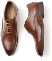 Invictus Brown Solid Oxfords men