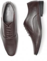 Invictus Coffee Brown Textured Formal Oxfords men