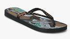 Ipanema Black Printed Thong Flip Flops women