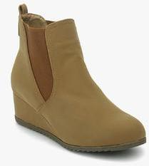 J Collection Ankle Length CAMEL BOOTS women