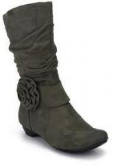 J Collection Ankle Length Olive Boots women