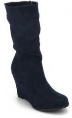 J Collection Calf Length Navy Blue Boots women