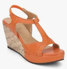 J Collection Orange Wedges women