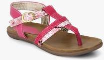 J Collection Pink Animal Print Sandals girls