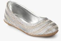 J Collection Silver Embellished Belly Shoes girls