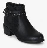 Jove Black Chelsea Ankle Length Boots Women