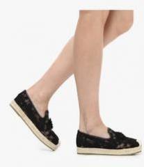 Jove Black Espadrille Lifestyle Shoes women