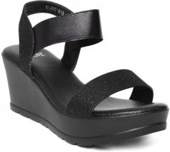 Jove Black Shimmer Wedges women