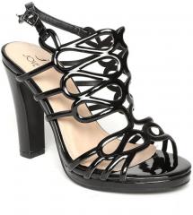 Jove Black Solid Gladiators women