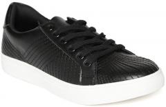 Jove Black Thread Work Sneakers women