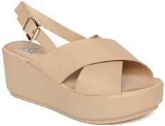 Jove Brown Solid Flatforms women