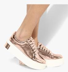 Jove Copper Metallic Casual Sneakers women