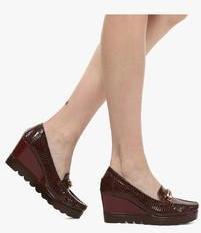 Jove Maroon Moccasins women