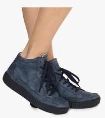 Jove Navy Blue Ankle Length Causal Sneakers women