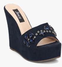 Jove Navy Blue Wedges women