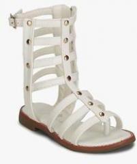 Juniors By Lifestyle White Buckled Sandals girls