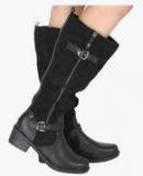 Jurado Black Calf Length Boots Women