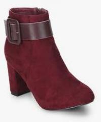 Jurado Maroon Ankle Length Boots women