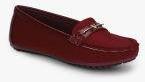 Ketimporta Maroon Synthetic Regular Loafers Women