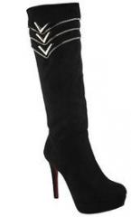 Kielz Calf Length Black Boots women