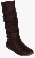 Kielz Calf Length Brown Boots women