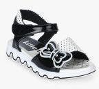 Kittens Black Bow Sandals Girls