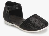 Kittens Black Glitter Sandals girls