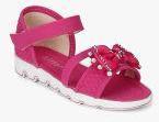 Kittens Fuchsia Bow Sandals Girls