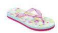 Kittens Green & Pink Printed Flip Flops Girls