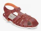 Kittens Maroon Sandals Girls