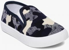 Kittens Navy & Beige Printed Sneakers boys