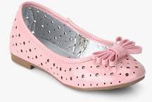 Kittens Pink Bow Lazer Cut Belly Shoes girls