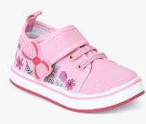 Kittens Pink Floral Bow Sneakers girls