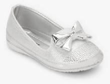 Kittens Silver Metallic Bow Belly Shoes girls