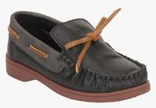 Knotty Derby Black Loafers boys