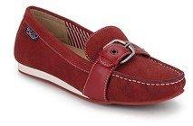 La Briza Maroon Moccasins women