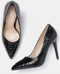 Lavie Black Snakeskin Textured Pumps women