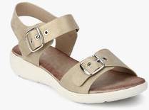 Lee Cooper Memory Foam Beige Buckled Sandals women