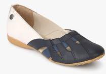 Lee Cooper Navy Blue Lazer Cut Belly Shoes women